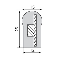 Cветодиодная LED лента Feron LS721 неоновая, 144SMD(2835)/м 12Вт/м  50м 220V 6500K IP67