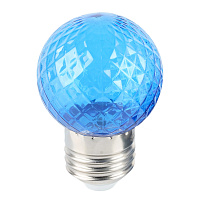 Лампа светодиодная Feron LB-385 Шарик синий прозрачный E27 1W 230V 52162