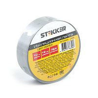 Изоляционная лента STEKKER INTP01319-10 0,13*19 10 м. серебро 39908 Изоляционная лента STEKKER INTP01319-10 0,13*19 10 м. серебро 39908