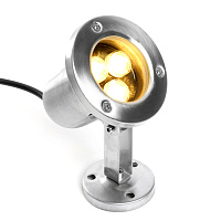 Светодиодный прожектор подводный Feron LL-822, 3W, AC/DC24V, низковольтный, 2700K, металлик, 80*80*130mm, IP68 48456 Светодиодный прожектор подводный Feron LL-822, 3W, AC/DC24V, низковольтный, 2700K, металлик, 80*80*130mm, IP68 48456