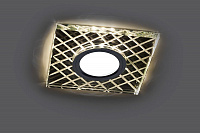 Светильник встраиваемый с LED подсветкой Feron CD984 потолочный MR16 G5.3 прозрачный, хром Светильник встраиваемый с LED подсветкой Feron CD984 потолочный MR16 G5.3 прозрачный, хром