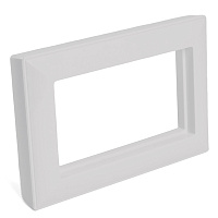 Рамка  2-местная (без перемычки),  пластик, STEKKER, PFR00-7012-01, серия Катрин, белый 50050
