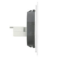 Розетка компьютерная 2-местная RJ-45 (механизм), STEKKER,  серия Мия, RST00-3111-01, белая магнолия 50437