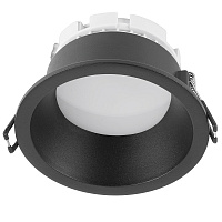 Светильник потолочный встраиваемый, 15W 230V GX53, черный, круг, без лампы, DL513  53308