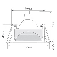 Светильник встраиваемый Feron DL2830 потолочный MR16 GU5.3 белый, черный 32646 Светильник встраиваемый Feron DL2830 потолочный MR16 GU5.3 белый, черный 32646