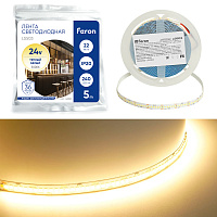 Светодиодная LED лента Feron LS503 240SMD(2835)/м 22Вт/м 24V 5000*10*1.22мм 3000К, IP20 Светодиодная LED лента Feron LS503 240SMD(2835)/м 22Вт/м 24V 5000*10*1.22мм 3000К, IP20