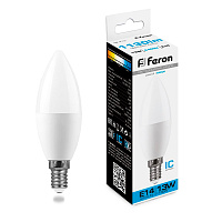 Лампа светодиодная Feron LB-970 Свеча E14 13W 175-265V 6400K 38109 Лампа светодиодная Feron LB-970 Свеча E14 13W 175-265V 6400K 38109