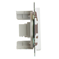 Розетка HDMI 2.1, Type A  (механизм), STEKKER GLS00-7118-01, серия Катрин, белый 50058 Розетка HDMI 2.1, Type A  (механизм), STEKKER GLS00-7118-01, серия Катрин, белый 50058