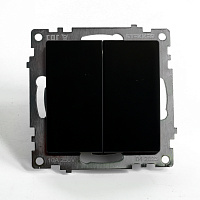 Переключатель 2-клавишный (механизм), STEKKER GLS10-7107-05, 250V, 10А, серия Катрин, черный 49167 Переключатель 2-клавишный (механизм), STEKKER GLS10-7107-05, 250V, 10А, серия Катрин, черный 49167
