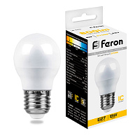 Лампа светодиодная Feron LB-550 Шарик E27 9W 175-265V 2700K 25804 Лампа светодиодная Feron LB-550 Шарик E27 9W 175-265V 2700K 25804