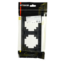 Рамка STEKKER, PFR00-7002-05 2-местная, пластик, серия Катрин, черный 39813 Рамка STEKKER, PFR00-7002-05 2-местная, пластик, серия Катрин, черный 39813