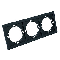 Рамка 3-местная, STEKKER, серия Мия, PFR00-3003-05, черный бархат 50463