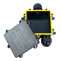 Распределительная коробка STEKKER LD551, количество вводов: 3, поликарбонат, нейлон, цвет черный, размер 130,1*80,5*35,3мм. 50553