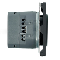 Розетка 1-местная з/ш с/з 16А + USB + Type C (механизм), Stekker, 250В, 20W, серия Эмили, черный уголь, soft-touch, RST16-5119-05   50218 Розетка 1-местная з/ш с/з 16А + USB + Type C (механизм), Stekker, 250В, 20W, серия Эмили, черный уголь, soft-touch, RST16-5119-05   50218