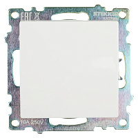 Выключатель 1-клавишный (механизм), STEKKER GLS10-7103-01, 250V, 10А, серия Катрин, белый 39298 Выключатель 1-клавишный (механизм), STEKKER GLS10-7103-01, 250V, 10А, серия Катрин, белый 39298