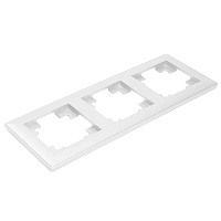 Рамка STEKKER, PFR00-7003-01 3-местная, пластик, серия Катрин, белый 39794 Рамка STEKKER, PFR00-7003-01 3-местная, пластик, серия Катрин, белый 39794