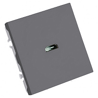 Розетка HDMI 2.0 Type A (механизм), серия Эмили, STEKKER, RST00-5118-10, платиново-серый, soft touch 50170