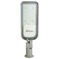 Светодиодный уличный консольный светильник Feron SP3060 100W 6400K 100-265V/50Hz, серый 48687 Светодиодный уличный консольный светильник Feron SP3060 100W 6400K 100-265V/50Hz, серый 48687