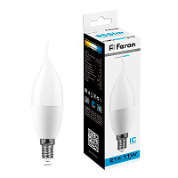 Лампа светодиодная Feron LB-770 Свеча на ветру E14 11W 175-265V 6400K 25952 Лампа светодиодная Feron LB-770 Свеча на ветру E14 11W 175-265V 6400K 25952