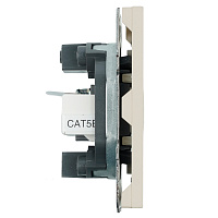Розетка TV + компьютерная RJ-45 (механизм), STEKKER, серия Эмили, RST00-5106-08, кашемир, soft touch 49898 Розетка TV + компьютерная RJ-45 (механизм), STEKKER, серия Эмили, RST00-5106-08, кашемир, soft touch 49898