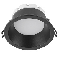 Светильник потолочный встраиваемый, 15W 230V GX53, черный, круг, без лампы, DL512  53306