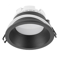 Светильник потолочный встраиваемый, 15W 230V GX53, черный, круг, без лампы, DL513  53308