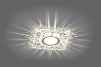 Светильник встраиваемый с белой LED подсветкой Feron CD920 потолочный MR16 G5.3 прозрачный Светильник встраиваемый с белой LED подсветкой Feron CD920 потолочный MR16 G5.3 прозрачный