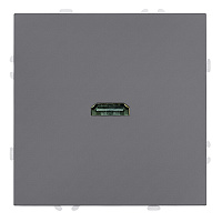 Розетка HDMI 2.0 Type A (механизм), серия Эмили, STEKKER, RST00-5118-10, платиново-серый, soft touch 50170