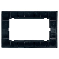 Рамка  2-местная (без перемычки), стекло, STEKKER, GFR00-7012-05М, серия Катрин, черный матовый 49605