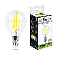 Лампа светодиодная Feron LB-61 Шарик E14 5W 230V 4000K 25579 Лампа светодиодная Feron LB-61 Шарик E14 5W 230V 4000K 25579