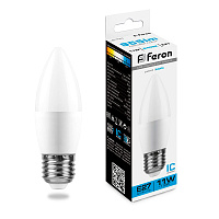 Лампа светодиодная Feron LB-770 Свеча E27 11W 175-265V 6400K 25945 Лампа светодиодная Feron LB-770 Свеча E27 11W 175-265V 6400K 25945