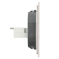 Розетка компьютерная 2-местная RJ-45 (механизм), STEKKER,  серия Мия, RST00-3111-08, пудровый жемчуг 50481