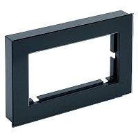 Рамка  2-местная (без перемычки), стекло, STEKKER, GFR00-7012-05, серия Катрин, черный 39571