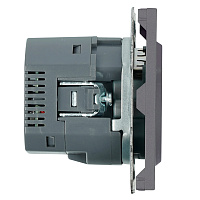 Розетка 1-местная з/ш с/з 16А + USB + Type C (механизм), Stekker, 250В, 20W, серия Эмили, платиново-серый, soft-touch, RST16-5119-10  50219