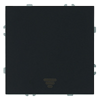 Выключатель 1-клавишный самовозвратный (механизм), STEKKER, 250В, 10А, серия Эмили, RSW10-5112-05, черный уголь, soft touch 50326