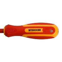 Отвертка крестовая диэлектрическая STEKKER Pz 1 х 80 мм, SDE-PZ1-80  Отвертка крестовая диэлектрическая STEKKER Pz 1 х 80 мм, SDE-PZ1-80