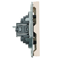 Розетка компьютерная 1-местная RJ-45 (механизм), серия Эмили, RST00-5117-08, кашемир, soft touch 49899