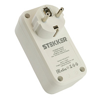 Сетевой фильтр 1-местный с/з STEKKER 250В, 16А, с выключателем, серия Nova, HM81-11-2, белый  50143 Сетевой фильтр 1-местный с/з STEKKER 250В, 16А, с выключателем, серия Nova, HM81-11-2, белый  50143