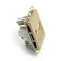 Розетка TV + компьютерная RJ-45 (механизм), STEKKER, GLS00-7106-08, серия Катрин, золото 49230 Розетка TV + компьютерная RJ-45 (механизм), STEKKER, GLS00-7106-08, серия Катрин, золото 49230