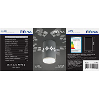 Светильник потолочный Feron HL351 12W, 230V, GX53 и подсветка 1W, 4000K, белый 41455 Светильник потолочный Feron HL351 12W, 230V, GX53 и подсветка 1W, 4000K, белый 41455