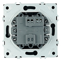 Выключатель 1-клавишный самовозвратный (механизм), STEKKER, 250В, 10А, серия Эмили, RSW10-5112-05, черный уголь, soft touch 50326