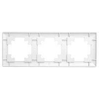 Рамка STEKKER, PFR00-7003-01 3-местная, пластик, серия Катрин, белый 39794 Рамка STEKKER, PFR00-7003-01 3-местная, пластик, серия Катрин, белый 39794