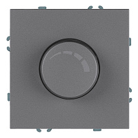 Выключатель диммирующий (механизм), STEKKER, 250В, 500W, серия Эмили, RSW10-5106-10, платиново-серый, soft touch 49946