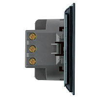 Переключатель перекрестный 1-клавишный (механизм), STEKKER, 250В, 10А, серия Мия, RSW10-3110-05, черный бархат 50571