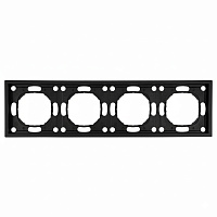 Рамка STEKKER, PFR00-5004-05 4-местная, серия Эмили, черный уголь, soft touch 49861