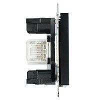 Розетка компьютерная 1-местная RJ-45 (механизм), STEKKER GLS00-7107-05, серия Катрин, черный 39613 Розетка компьютерная 1-местная RJ-45 (механизм), STEKKER GLS00-7107-05, серия Катрин, черный 39613