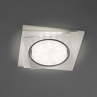 Светильник встраиваемый с белой LED подсветкой Feron CD5023 потолочный GX53 без лампы, матовый 40521 Светильник встраиваемый с белой LED подсветкой Feron CD5023 потолочный GX53 без лампы, матовый 40521