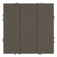 Выключатель 3-клавишный (механизм), STEKKER, 250В, 10А, серия Эмили, RSW10-5108-09, антрацит, soft touch 49922