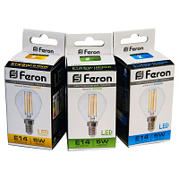 Лампа светодиодная Feron LB-61 Шарик E14 5W 230V 2700K 25578 Лампа светодиодная Feron LB-61 Шарик E14 5W 230V 2700K 25578