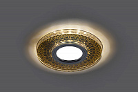 Светильник встраиваемый с LED подсветкой Feron CD981 потолочный MR16 G5.3 прозрачный, золото Светильник встраиваемый с LED подсветкой Feron CD981 потолочный MR16 G5.3 прозрачный, золото